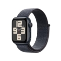 Apple Watch SE 2024 GPS, Cassa 40 mm in alluminio mezzanotte con Sport Loop inchiostro