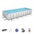 Set piscina fuori terra rettangolare Power Steel – 640x274x132 cm grigio chiaro