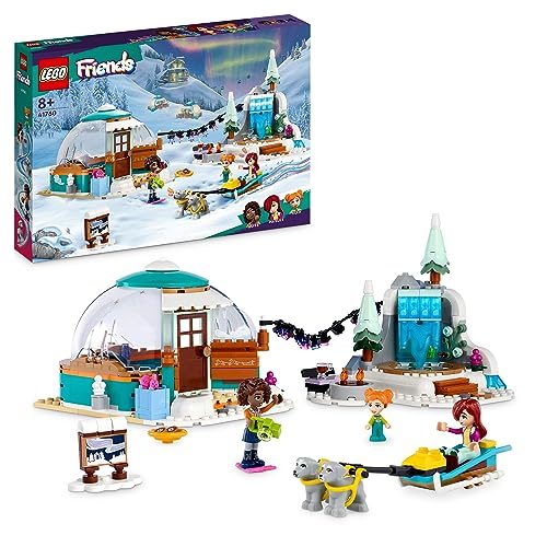 LEGO Friends Vacanza in Igloo con Tenda da Campeggio, 2 Cani da Slitta, Mini Bamboline e Accessori, Giochi Invernali con la Fantasia per Bambine, Bambini, Ragazze e Ragazzi da 8 Anni in su 41760